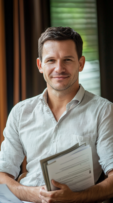 Foreign entrepreneur consulting with Ray Law about company registration and BOI setup in Thailand.